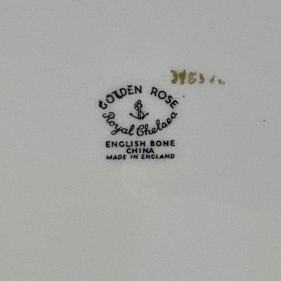 Golden Rose Royal Chelsea Bone China Plates