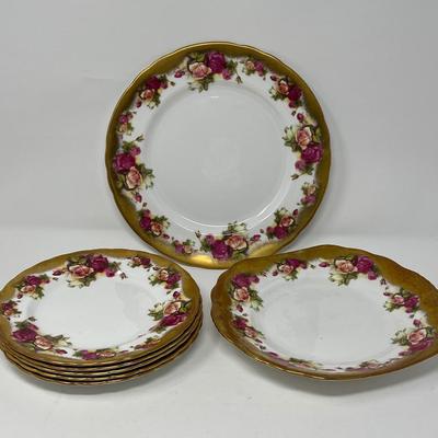 Golden Rose Royal Chelsea Bone China Plates