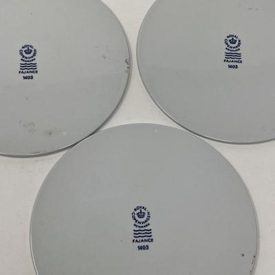 Blue and White Bing & Grondahl Trinket Trays and Trivets