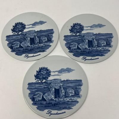 Blue and White Bing & Grondahl Trinket Trays and Trivets