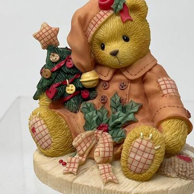 Cherished Teddies Snow Bear & Annette and Pop Imports Flower Shop