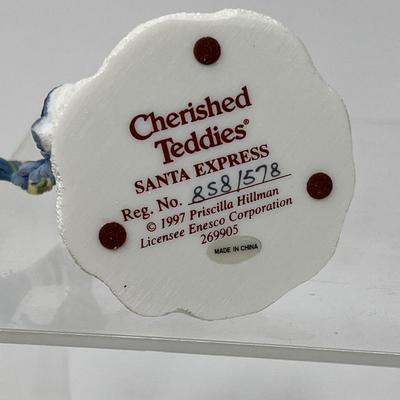 Cherished Teddies Snow Bear & Annette and Pop Imports Flower Shop