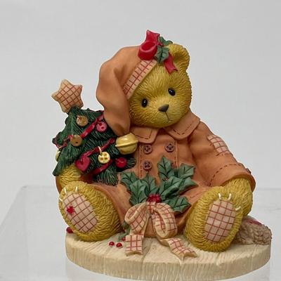 Cherished Teddies Snow Bear & Annette and Pop Imports Flower Shop