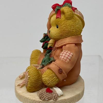 Cherished Teddies Snow Bear & Annette and Pop Imports Flower Shop