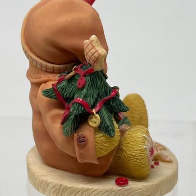 Cherished Teddies Snow Bear & Annette and Pop Imports Flower Shop