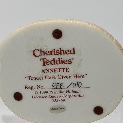 Cherished Teddies Snow Bear & Annette and Pop Imports Flower Shop