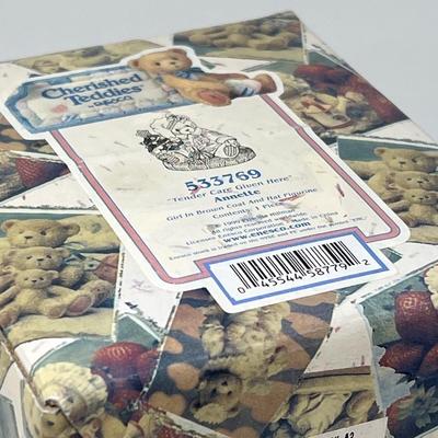 Cherished Teddies Snow Bear & Annette and Pop Imports Flower Shop