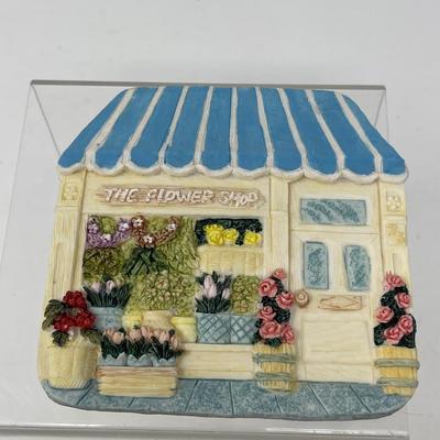 Cherished Teddies Snow Bear & Annette and Pop Imports Flower Shop