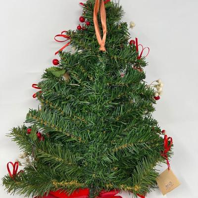 Craft Cottage Faux Fir Tree Wall Hanging & Wood Train