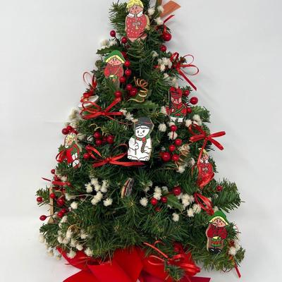 Craft Cottage Faux Fir Tree Wall Hanging & Wood Train
