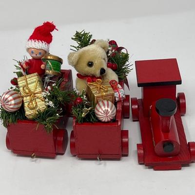 Craft Cottage Faux Fir Tree Wall Hanging & Wood Train