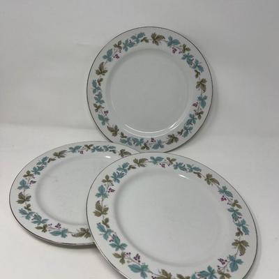 3 Vintage Fine China Japan #6701 Dinner Plates