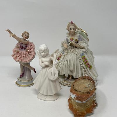 Dresden & Muller Lace Victorian Porcelain Figures and More