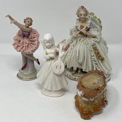Dresden & Muller Lace Victorian Porcelain Figures and More