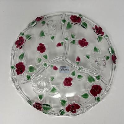 Celebrations Rose Garden Footed Relish Mikasa Platter