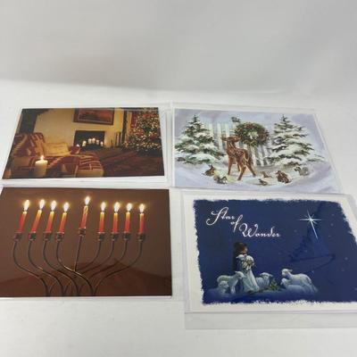 122 Christmas Greeting Cards & Box Of Thomas Kinkade Hallmark Cards