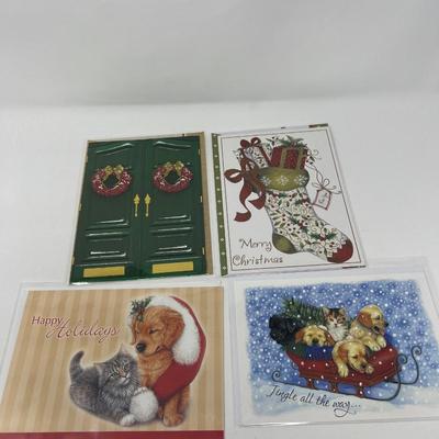 122 Christmas Greeting Cards & Box Of Thomas Kinkade Hallmark Cards