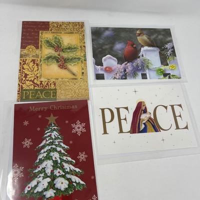 122 Christmas Greeting Cards & Box Of Thomas Kinkade Hallmark Cards