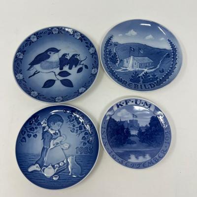 Blue Porcelain Collector Plates - Delft, Royal Copenhagen, B&G
