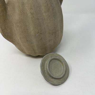 Rustic Clay Pumpkin Teapot