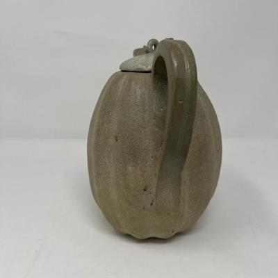 Rustic Clay Pumpkin Teapot