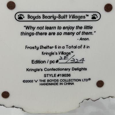 2002 Boyds Villages Kringle’s Confectionary & Mooselfluff’s Ski Chalet