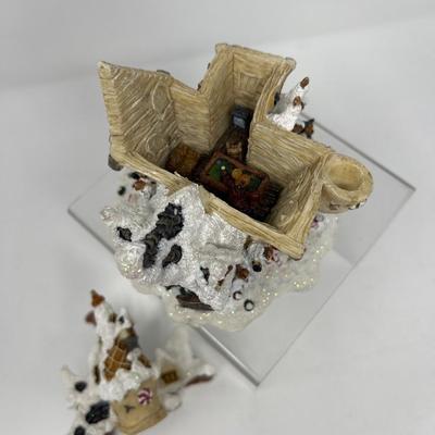 Boyds Bearly Built Hoofer Hall Reindeer Dorm & Elves B Us Workshop Village Houses