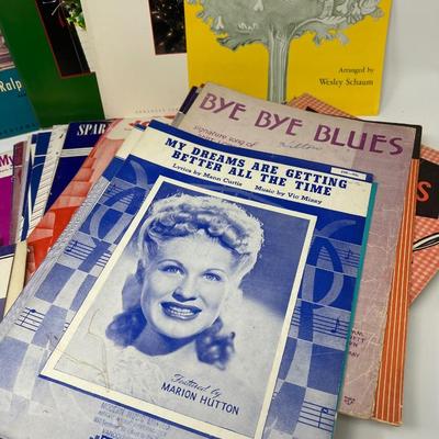 Old Piano Single Sheet & Christmas Music Books