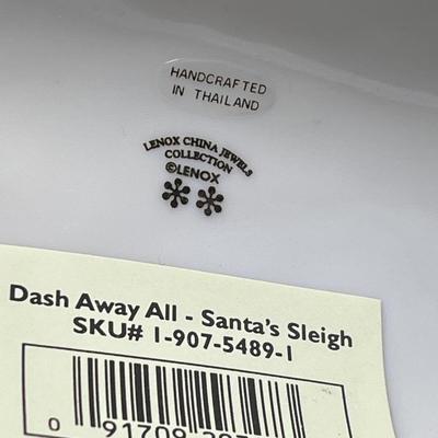 Lenox "Dash Away All" Santa in Sleigh Porcelain Sculpture