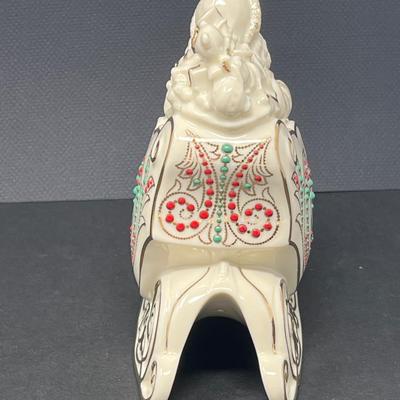 Lenox "Dash Away All" Santa in Sleigh Porcelain Sculpture