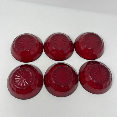 Ruby Red Bowl & Individual Serving Bowls