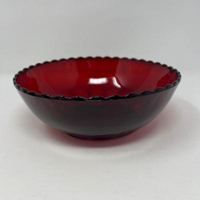 Ruby Red Bowl & Individual Serving Bowls