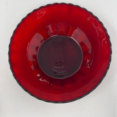 Ruby Red Bowl & Individual Serving Bowls