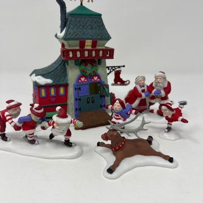 1990s Department 56 Peppermint Skating Party North Pole Series