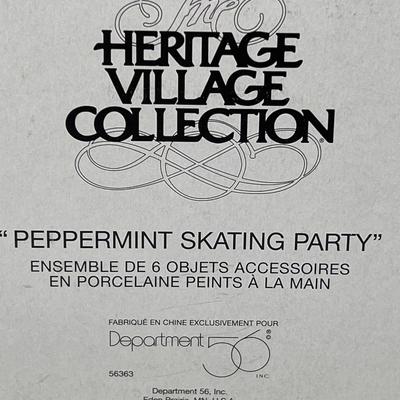 1990s Department 56 Peppermint Skating Party North Pole Series
