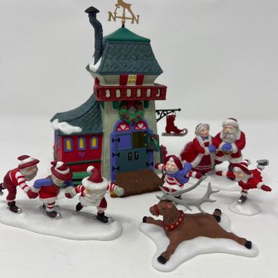 1990s Department 56 Peppermint Skating Party North Pole Series