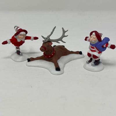 1990s Department 56 Peppermint Skating Party North Pole Series