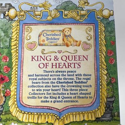 1997 Hillman Enesco King and Queen Of Hearts Teddies in Box