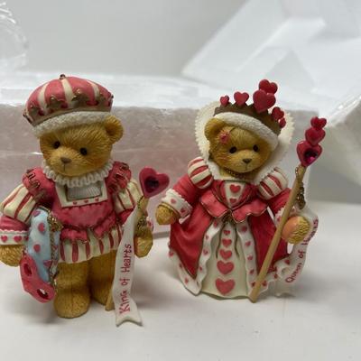 1997 Hillman Enesco King and Queen Of Hearts Teddies in Box