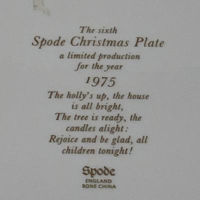 Four Fitz & Floyd Christmas Trees and 1975 Spode Plate