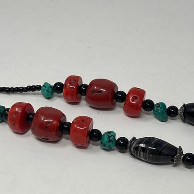 22” Coral Turquoise Necklace