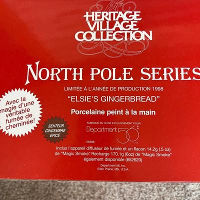 Department 56 Elsie’s Gingerbread House North Pole Series 1998