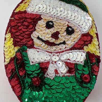 Sequin Raggedy Ann Satin Box & 16 Festive Napkin Holders