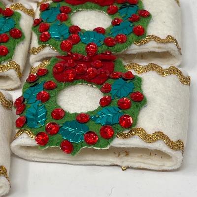 Sequin Raggedy Ann Satin Box & 16 Festive Napkin Holders