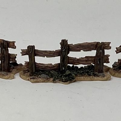 Boyds Village Accessories- Trees, Books, Fences