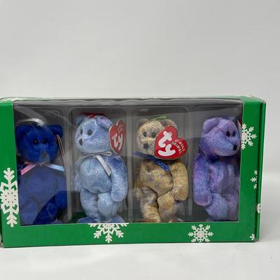 TY Heart Bear & Jingle Beanie Babies