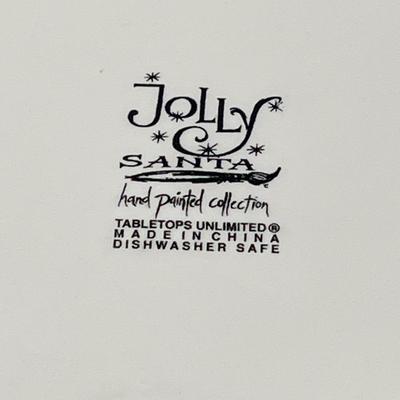 Handpainted Jolly Santa Treat 11.25” Plate