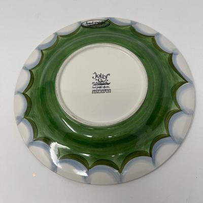 Handpainted Jolly Santa Treat 11.25” Plate