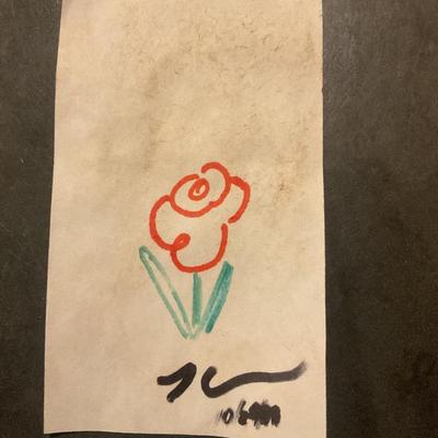 Jeff Koons Index Card Sketch