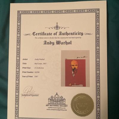 1987 Andy Warhol Appraised At $3,600 Value Print